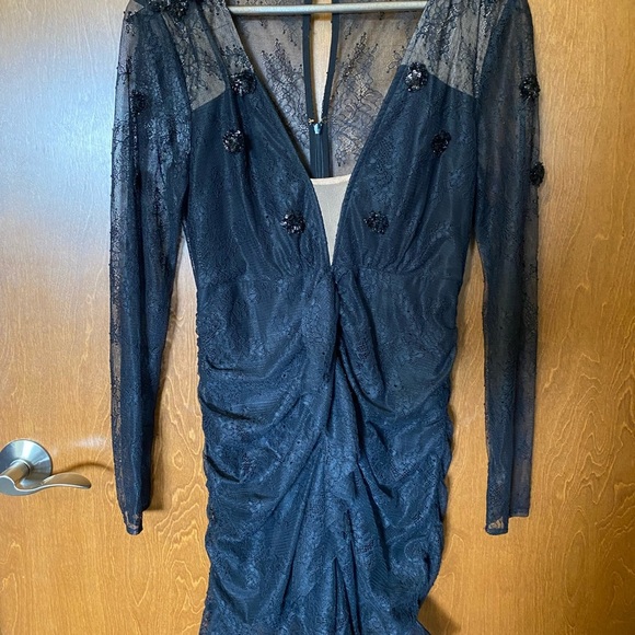 For Love & Lemons Daisy Lace Mini Dress in Black | REVOLVE - Picture 2 of 6